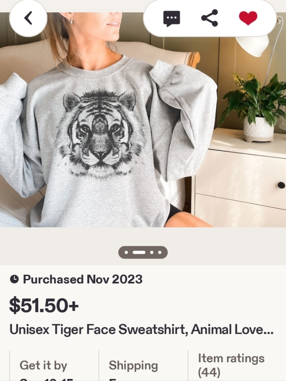 GAP Womens Black Leggings & Gray Tiger Sweatshirt!! & Free Crossbody!! - Picture 8 of 16
